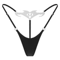 metal thong, tattoo thong, jewelry lingerie, lower back tattoo thong