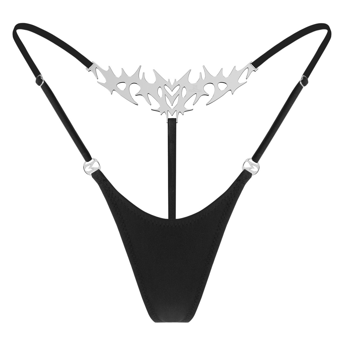 metal thong, tattoo thong, jewelry lingerie, lower back tattoo thong