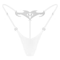 metal thong, tattoo thong, jewelry lingerie, lower back tattoo thong