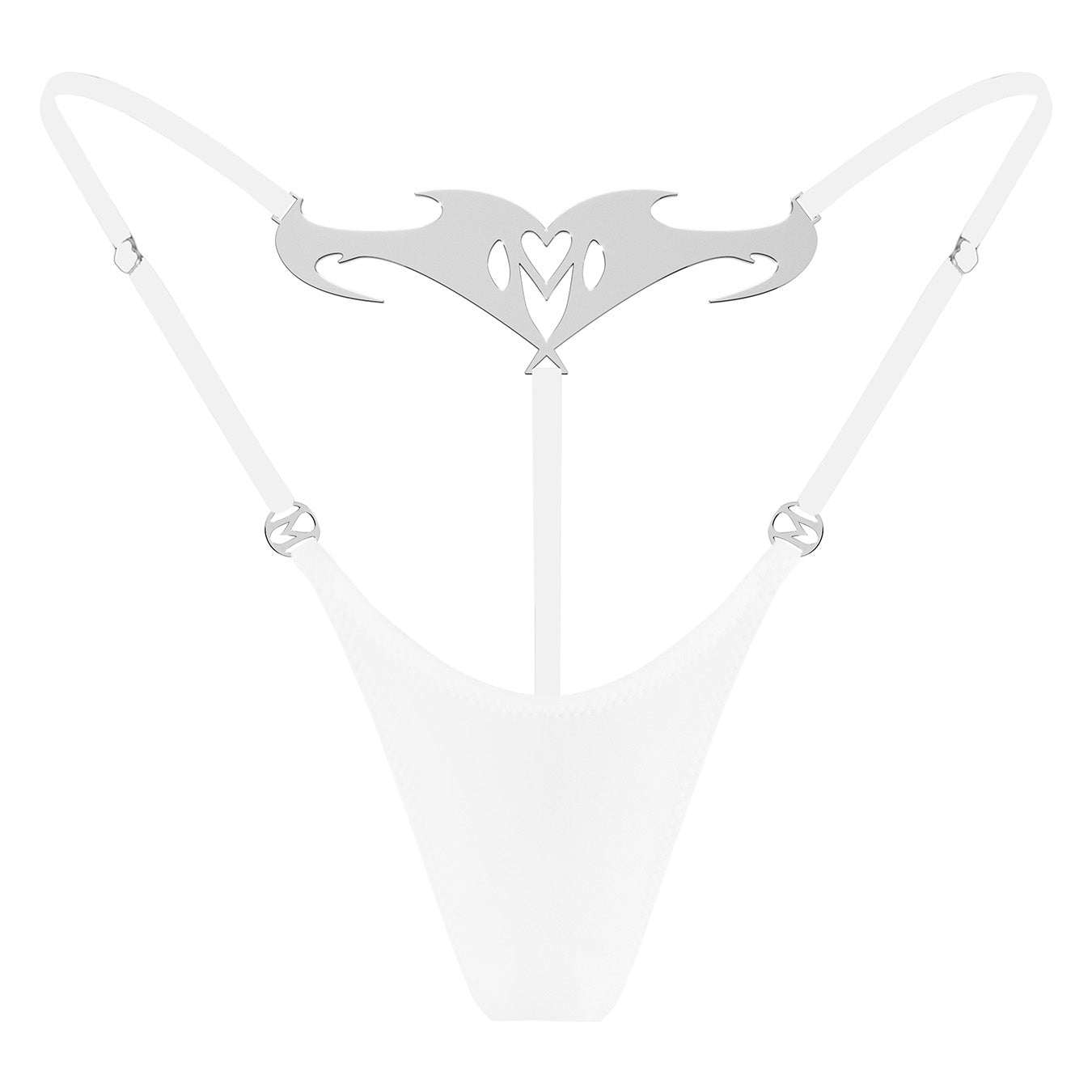 metal thong, tattoo thong, jewelry lingerie, lower back tattoo thong