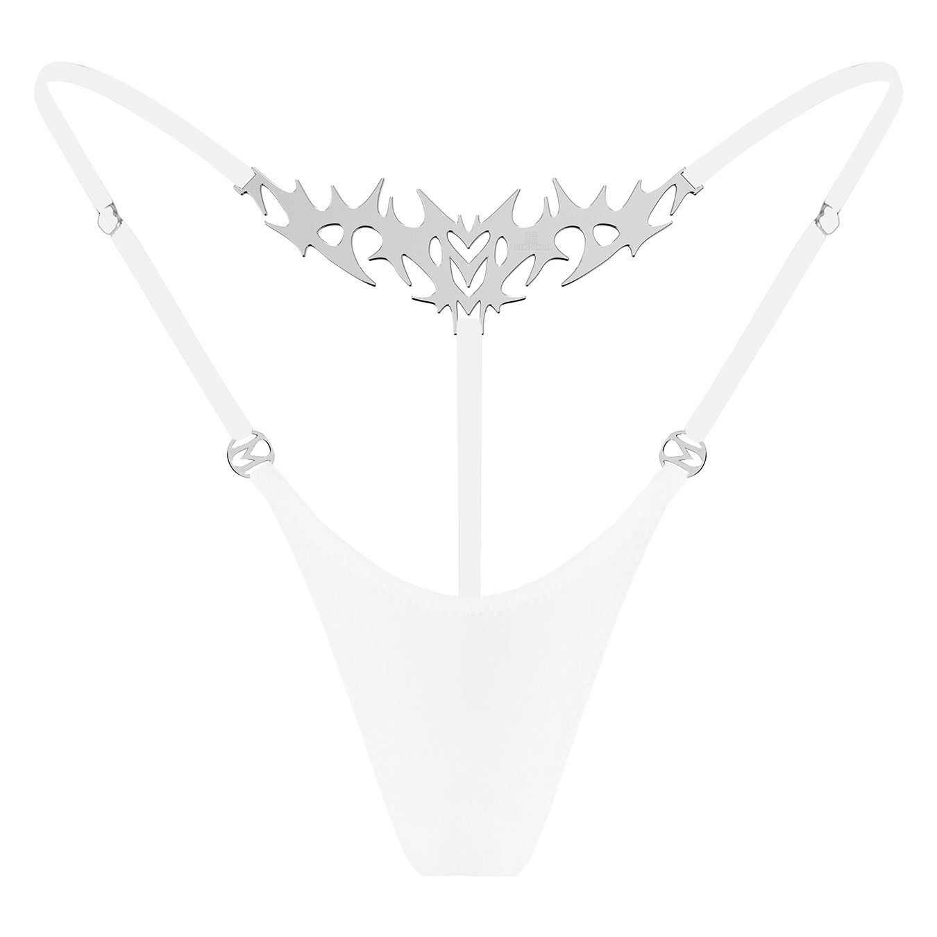 metal thong, tattoo thong, jewelry lingerie, lower back tattoo thong