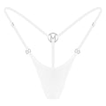MONOGRAM HALO WHITE MINI JEWELRY THONG