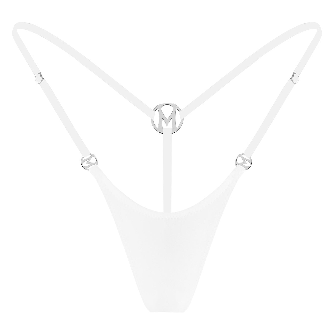 MONOGRAM HALO WHITE MINI JEWELRY THONG