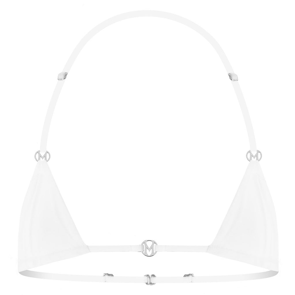 MAIN CHARACTER WHITE MICRO TRIANGLE BRALETTE