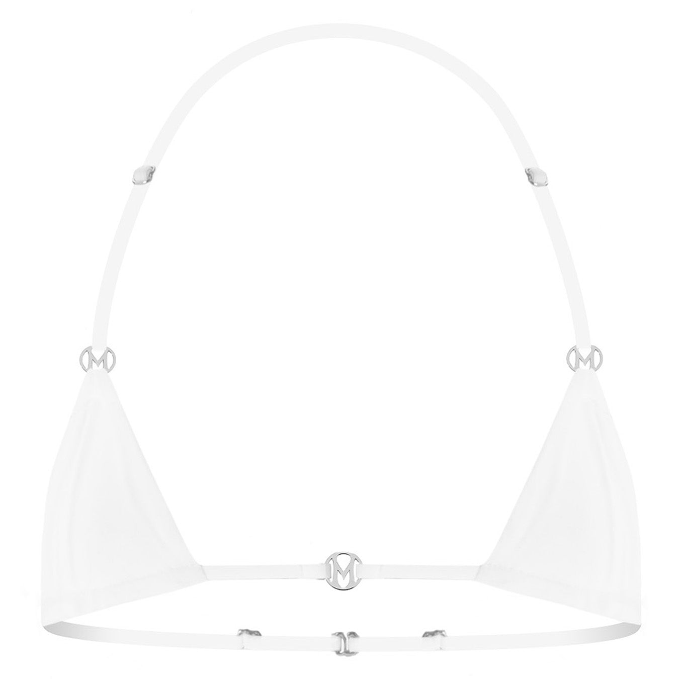 MAIN CHARACTER WHITE MICRO TRIANGLE BRALETTE