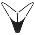 MONOGRAM HALO BLACK MINI JEWELRY THONG
